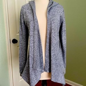 Black and White Open Front Cardigan